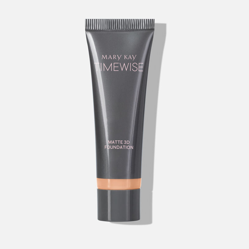 Tube of TimeWise Matte 3D Foundation in the shade Ivory C 110 standing on its cap.