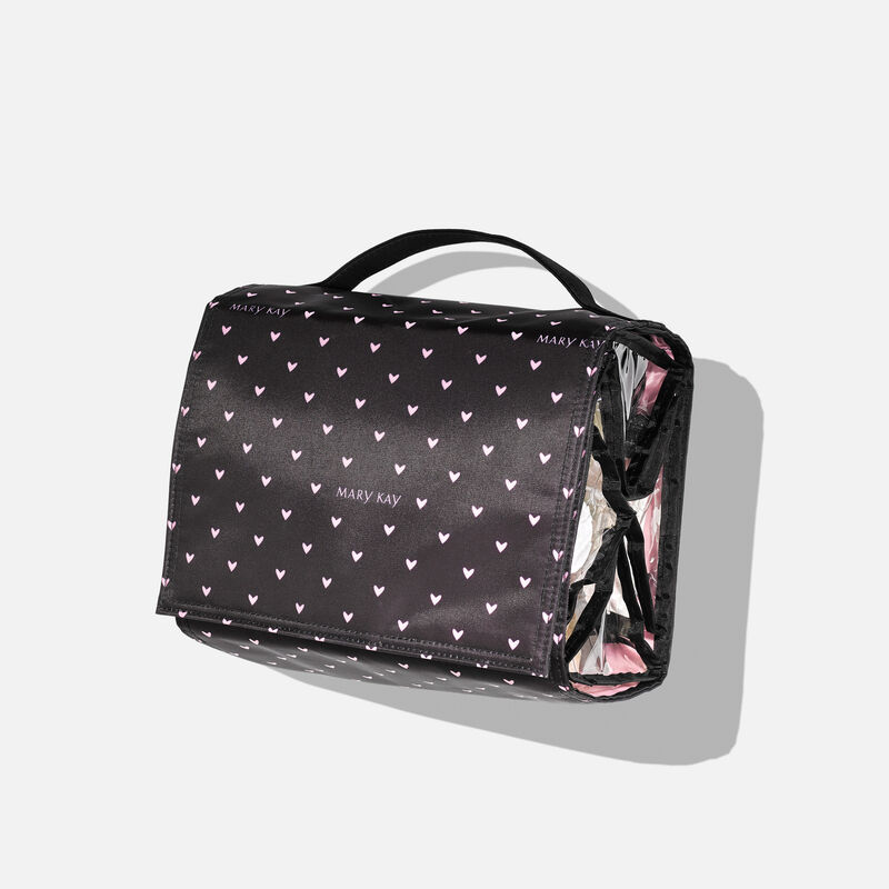A closed Mary Kay Travel Roll-Up Bag.